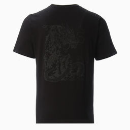 Футболка мужская, цвет черный/дракон, размер 54