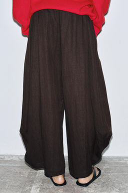 ZW COLLECTION TEXTURED VOLUME TROUSERS - Zara фото 2