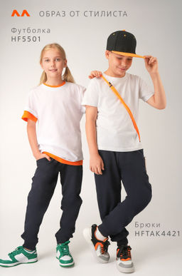 Детские брюки из футера с микроначесом Happyfox