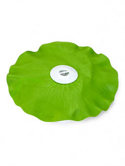 Садовый светильник для водоемов 28 х 28 х 9 см на солнечной бат-е "Лотос" бел N011