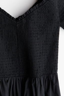 Vestido off-the-shoulder con cuerpo nido de abeja - H&m фото 10