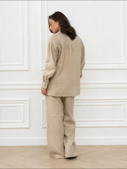 Брюки женские Лён Бежевый - Modamica фото 27