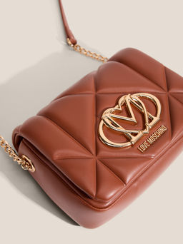 Кросс-боди LOVE MOSCHINO EMBOSSED Q Артикул 4561042, коричневый  фото 2