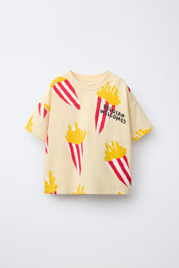 CAMISETA ESTAMPADO PATATAS FRITAS / Amarillo