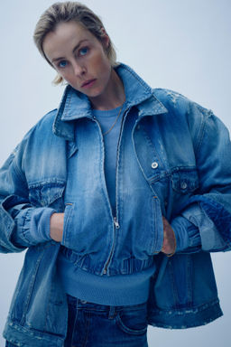 TRF DENIM BOMBER JACKET - Zara фото 2