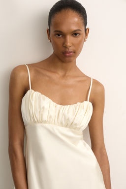 Платье из сатина с декоративным лифом - Mollis фото 4