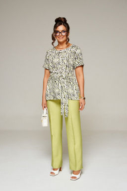 Костюм (Блуза, брюки 6321 салатовый) - B&F фото 2