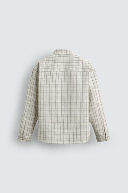 TEXTURED CHECK OVERSHIRT - Zara фото 2