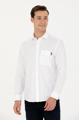 U. S. Polo Assn Мужская белая рубашка с длинным рукавом - U.s. polo assn фото 15