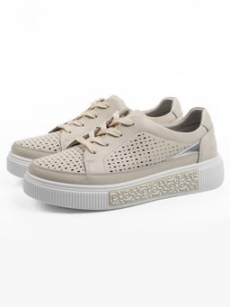 03-C322-2A BEIGE Полуботинки летние женские (натуральная кожа)