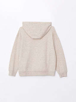 Kap??onlu Bask?l? K?z Bebek Sweatshirt ve E?ofman Alt 2li Tak?m - Waikiki фото 3