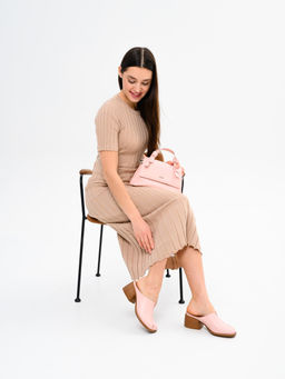 Сабо 5200.23663br.Розовый+коричневый