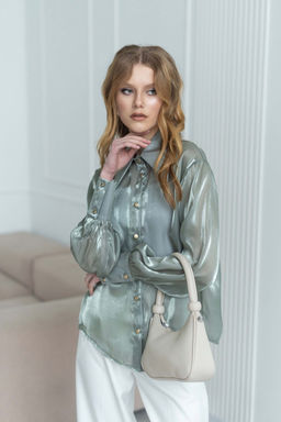 Блузка Стилва (оливковый) - Nadi bordo фото 7