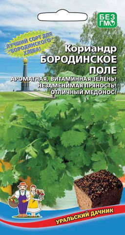 Кориандр (Кинза) БОРОДИНСКОЕ ПОЛЕ Ароматная, витаминная зелень! Незаменимая пряность, отличный медонос!