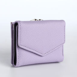 Кошелёк женский на кнопке 10.5×3.5×8.5 см, сиреневый