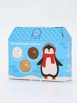 Бомбочки для ванны в домике Пингвин, набор 6 шт х 40 г, URAL LAB
