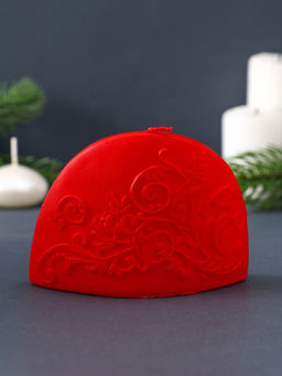 Свеча декоративная «Барельеф с лошадкой» 10.5×4.5×8 см, красный