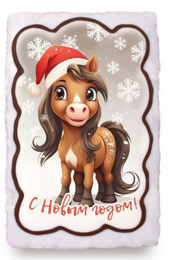 В наличии Расписной пряник "С Новым годом" (в ассортименте) 130 гр