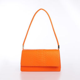 Сумка-багет на клапане, цвет оранжевый - Nazamok фото 4