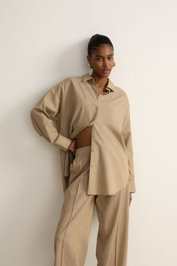 Брюки на кулиске с эффектом меланж - Mollis фото 4