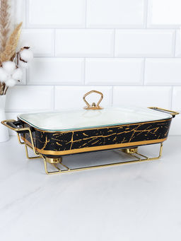 Мармит с подогревом 2,5 л Черное золото / BG-700-2.5 /уп 6/ керамическая чаша на подставке с подогревом - Галеонтрейд фото 2