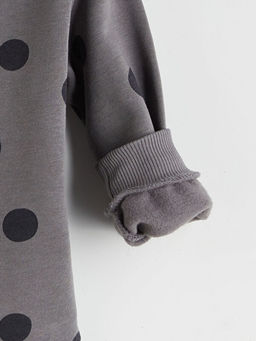 Bisiklet Yaka Bask?l? K?z ?ocuk Sweatshirt