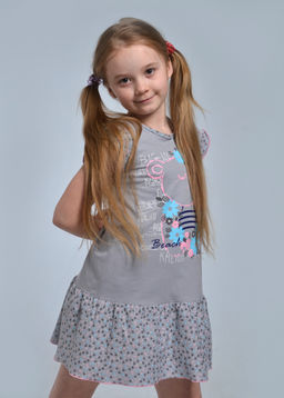 Платье детское "HAWAII"(серый №3)