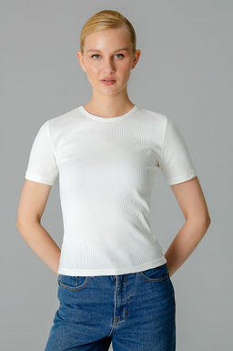 Арт.3203/6 Футболка женская 42-48 (4 шт) Цвет:молочный - Калинка фото 6