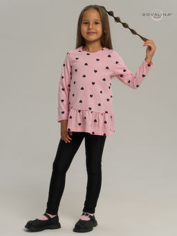 Костюм Алиса черные сердечки на розовом-черная - Sovalina фото 15