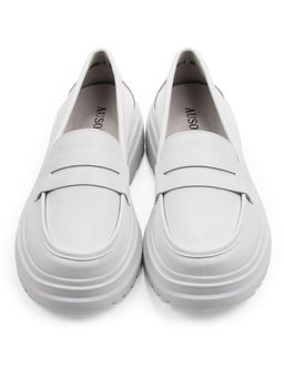 03-YG99-1 WHITE Лоферы женские (натуральная кожа)