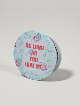 Зеркало складное «Надписи», d=7.5 см, рисунок МИКС