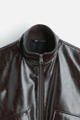 LEATHER EFFECT JACKET - Zara фото 8