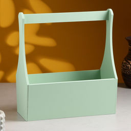 Кашпо деревянное Виллиан Лонг, с ручкой, 2512,510(28) см Оливковый