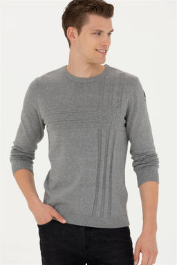 Мужской серый меланжевый свитер - U.s. polo assn фото 10
