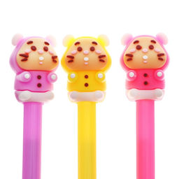 Цена за 12 шт. Ручка-прикол Calligrata «Зверушки», синий стержень, гелевая, МИКС