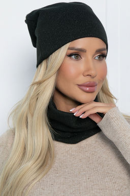 Комплект шапка и снуд (темно-зеленый) ШС29 - Lt collection фото 3