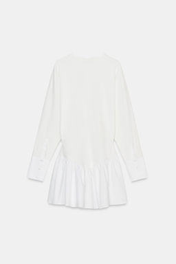 SHORT COMBINED BATWING SLEEVE DRESS - Zara фото 8