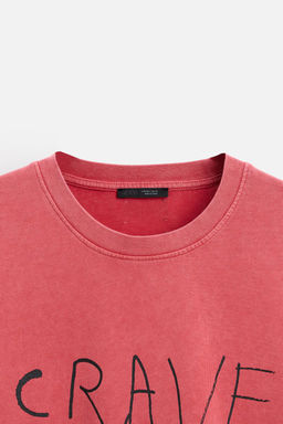 T-SHIRT WITH CONTRAST PATCH - Zara фото 9