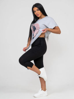 Костюм женский, цвет серый черный