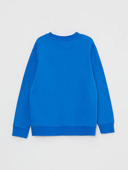 Bisiklet Yaka Pijamaskeliler Bask?l? Uzun Kollu Erkek ?ocuk Sweatshirt - Waikiki фото 3