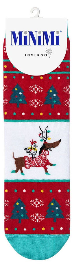 MINI INVERNO 3300-7 (кот, заяц, такса) NEW YEAR - rosso - Minimi фото 2