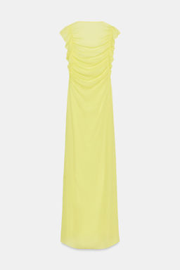 VESTIDO LARGO GEORGETTE / Amarillo lim?n - Zara фото 5