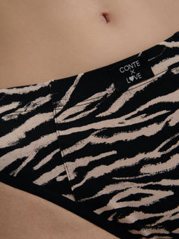 CONTE COTTON LOVE LBR 2531 Трусы женские latte-black zebra - Conte elegant фото 4