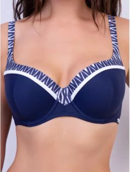 -72% БЮСТГАЛЬТЕР КУПАЛЬНЫ Milavitsa 470125/755 синий с белым