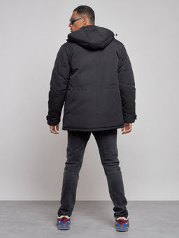 Куртка мужская зимняя с капюшоном молодежная черного цвета 88911Ch - Mtforce фото 5
