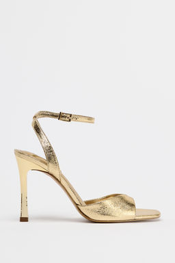 PATENT-FINISH HIGH-HEEL SANDALS - Zara фото 3