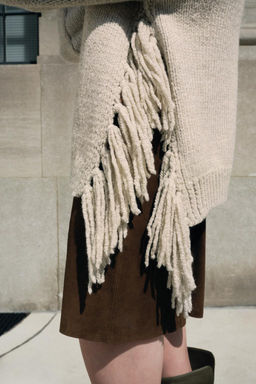 FRINGED KNIT SWEATER - Zara фото 5