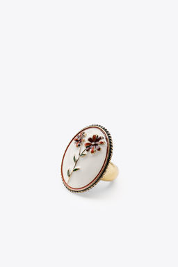 PACK OF 3 FLOWER AND BIRD RINGS - Zara фото 5