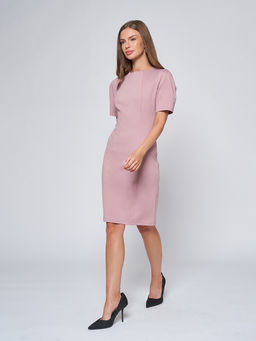 Платье розового цвета длины мини с объемными рукавами - 1001dress фото 2