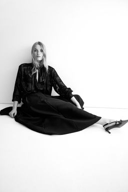 Blusa en tejido jacquard